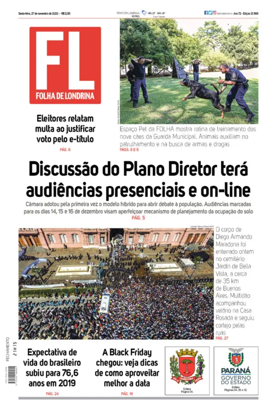 Imagem ilustrativa da imagem Capa 27/11/2020