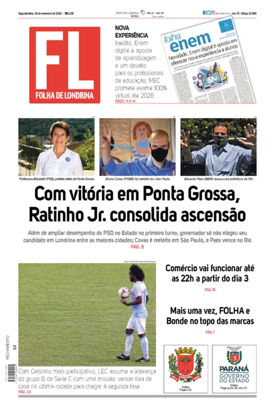 Imagem ilustrativa da imagem Capa 30/11/2020