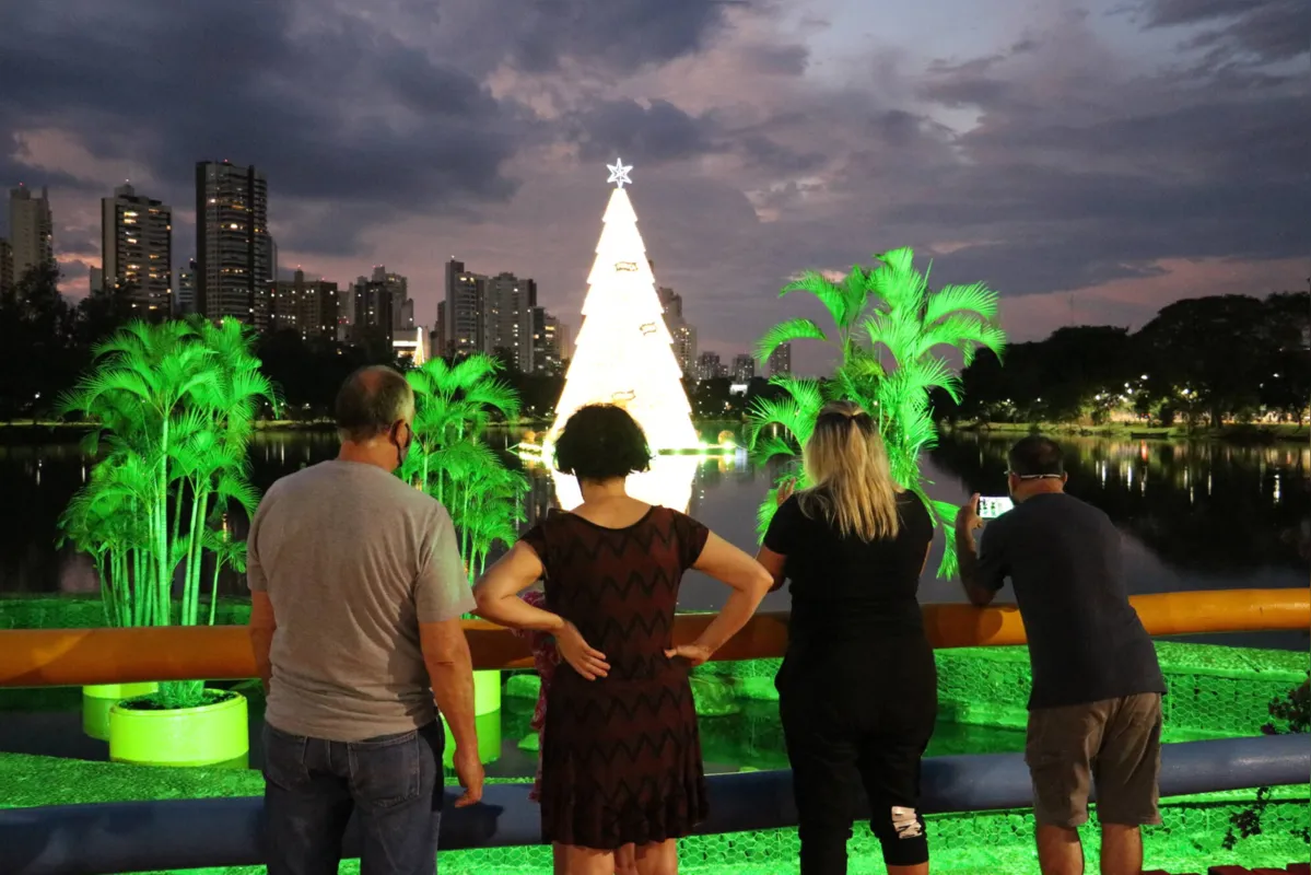 Imagem ilustrativa da imagem Dez árvores de Natal são iluminadas em Londrina