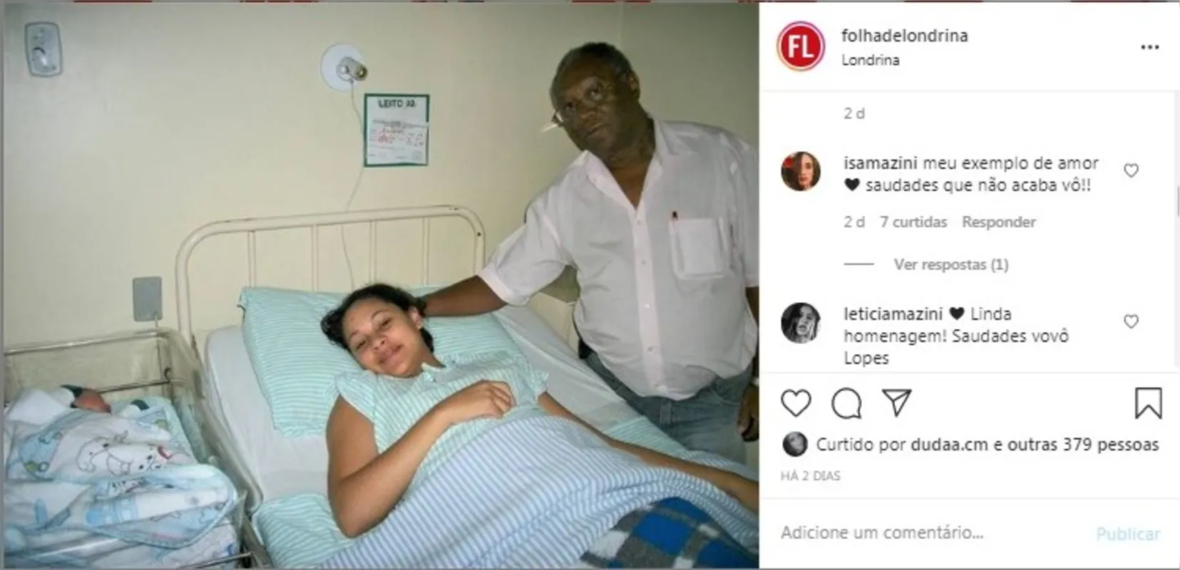 Imagem ilustrativa da imagem FOLHA NAS REDES - Homenagem