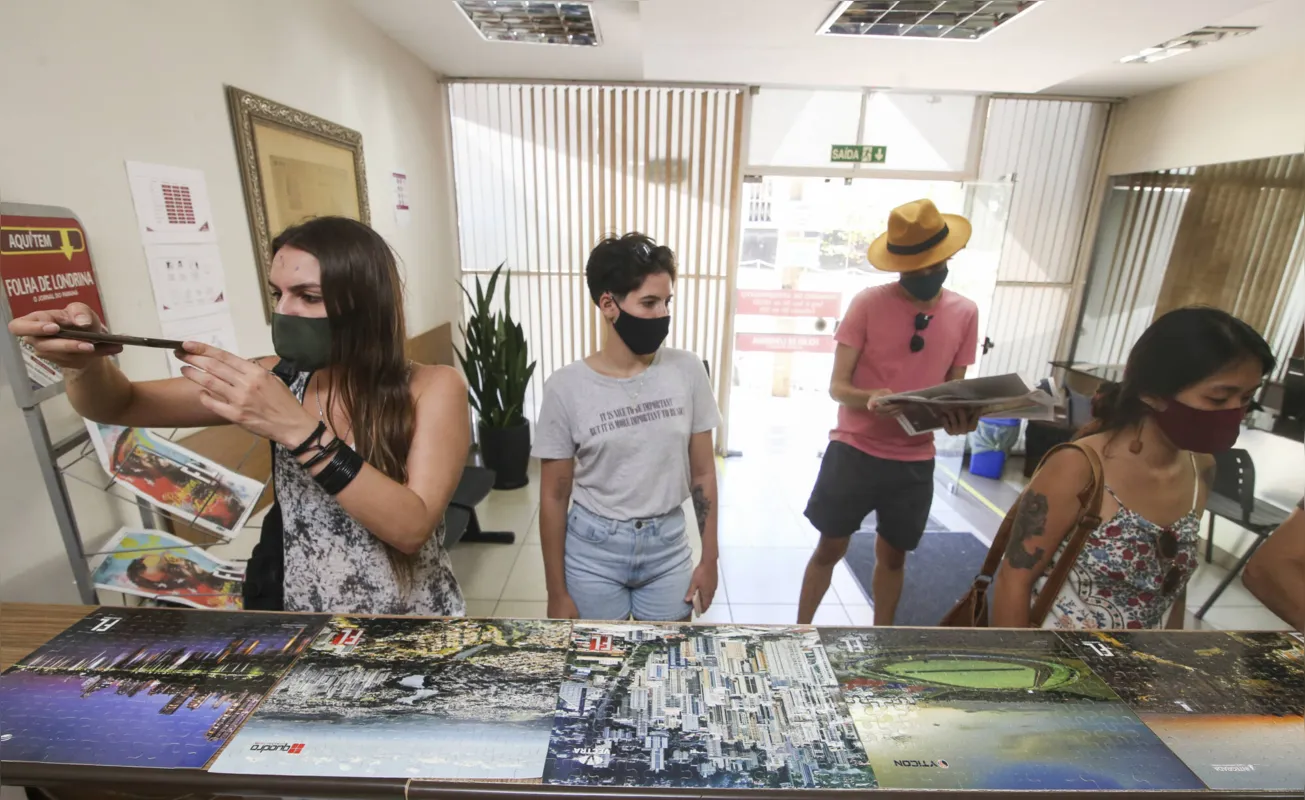 Ao final da missão, participantes puderam escolher entre os cinco quebra-cabeças com imagens icônicas da cidade