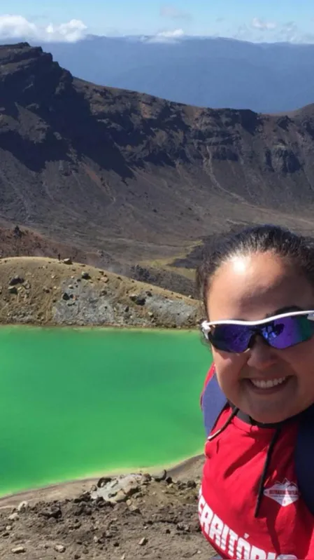 Fernanda Lopes em viagem à Ilha Norte, Nova Zelândia