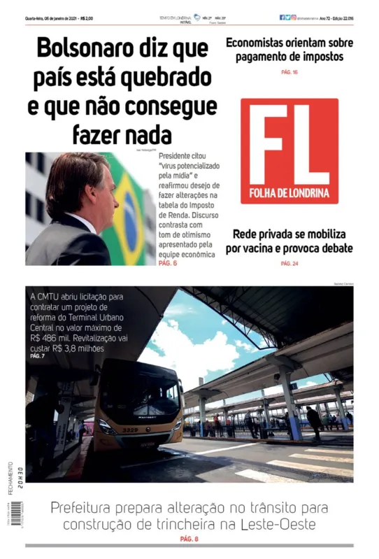 Imagem ilustrativa da imagem Capa 06/01/2021