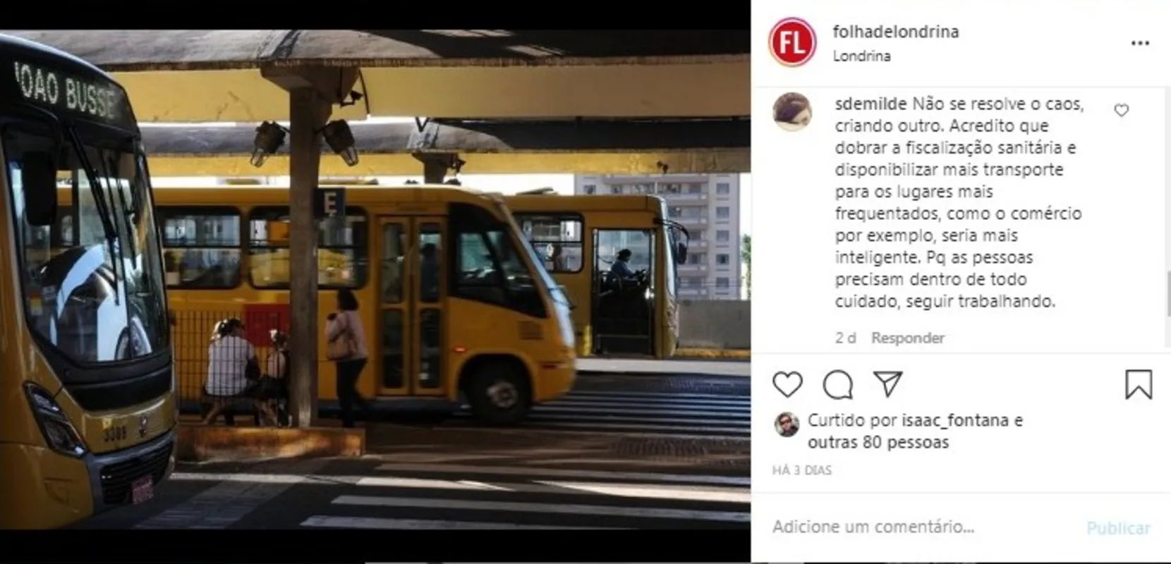 Imagem ilustrativa da imagem FOLHA NAS REDES| Fiscalização nos ônibus