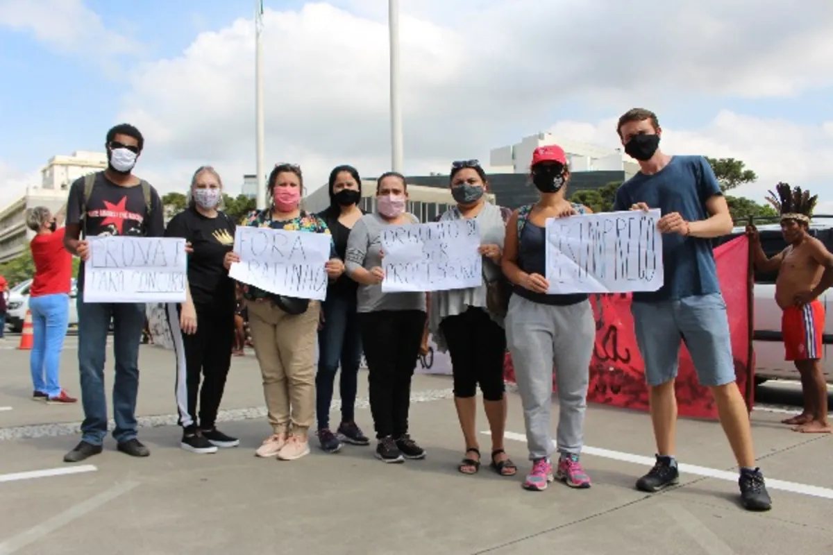 No ano passado professores protestaram contra o edital desse PSS.
