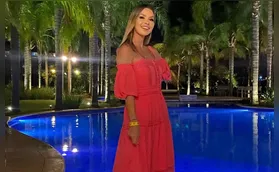 Empresária descansa no resort