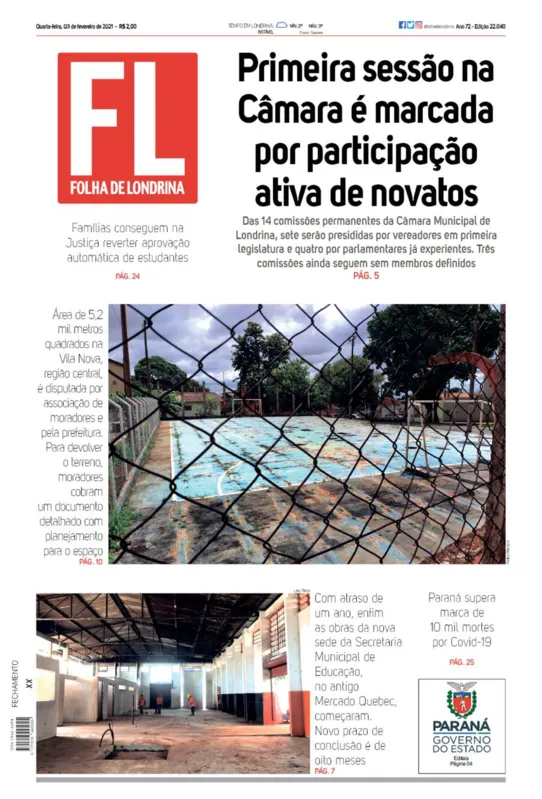Imagem ilustrativa da imagem Capa 03/02/2021