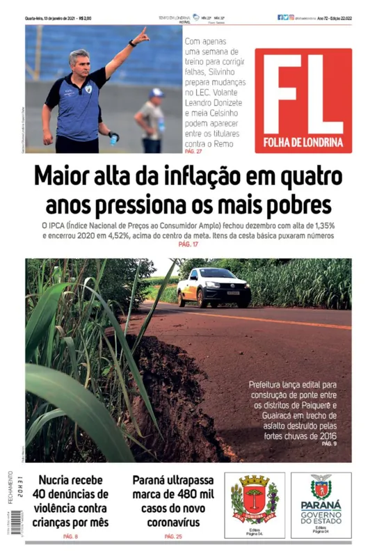Imagem ilustrativa da imagem Capa 13/01/2021