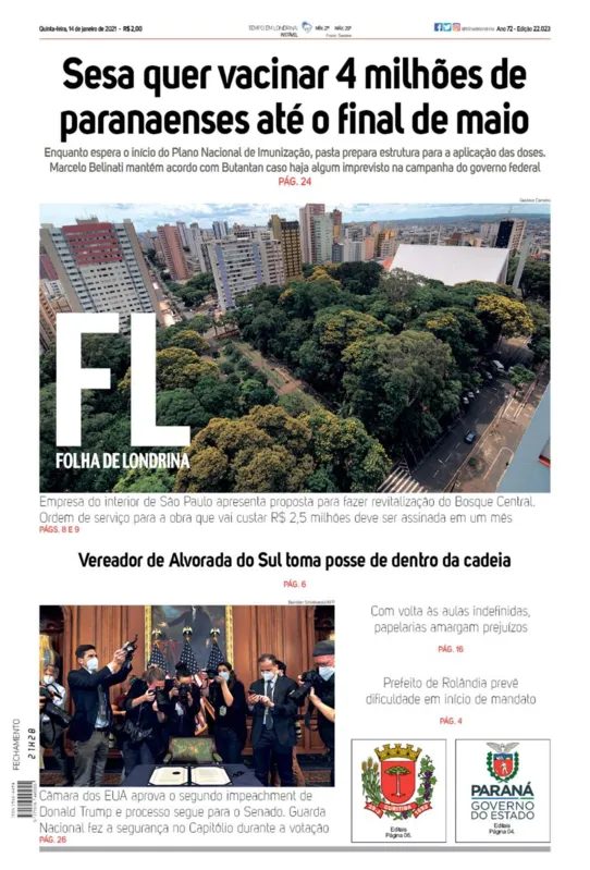 Imagem ilustrativa da imagem Capa 14/01/2021