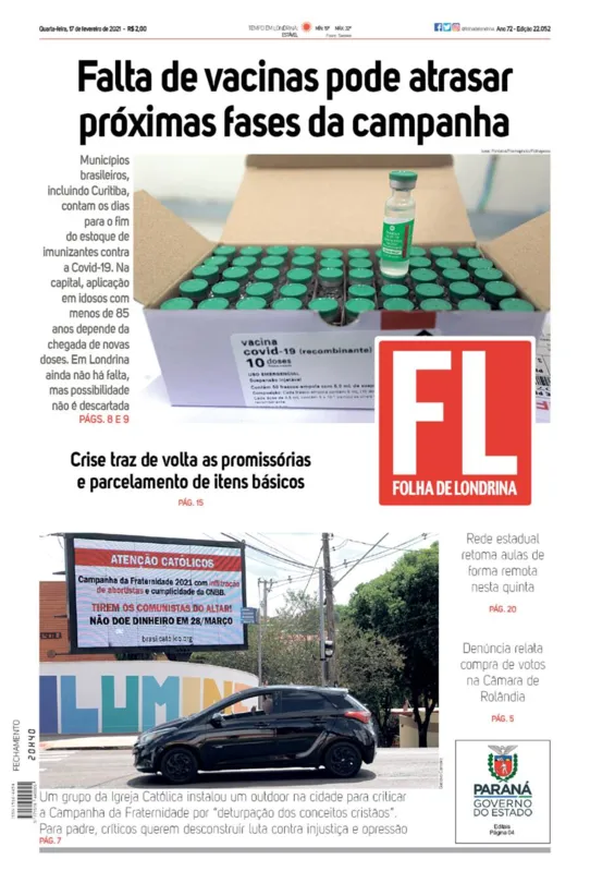 Imagem ilustrativa da imagem Capa 17/02/2021