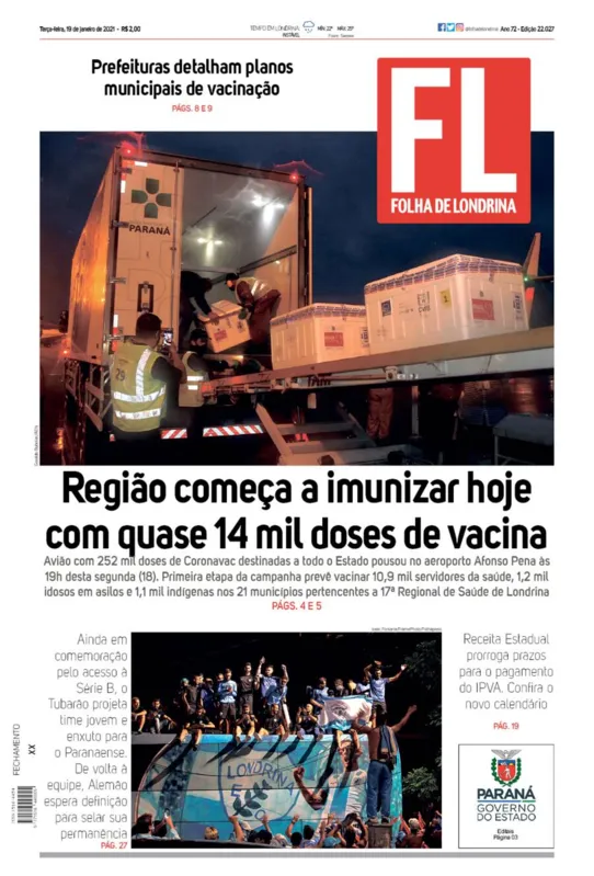 Imagem ilustrativa da imagem Capa 19/01/2021