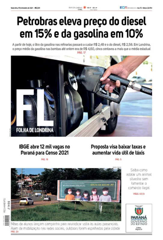 Imagem ilustrativa da imagem Capa 19/02/2021
