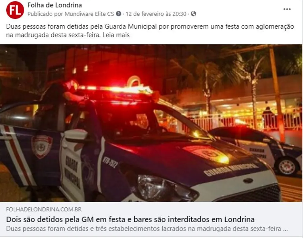 Imagem ilustrativa da imagem FOLHA NAS REDES - Aglomeração