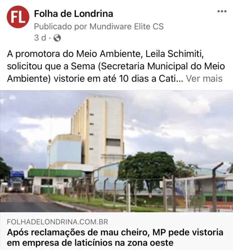 Imagem ilustrativa da imagem FOLHA NAS REDES - Meio Ambiente