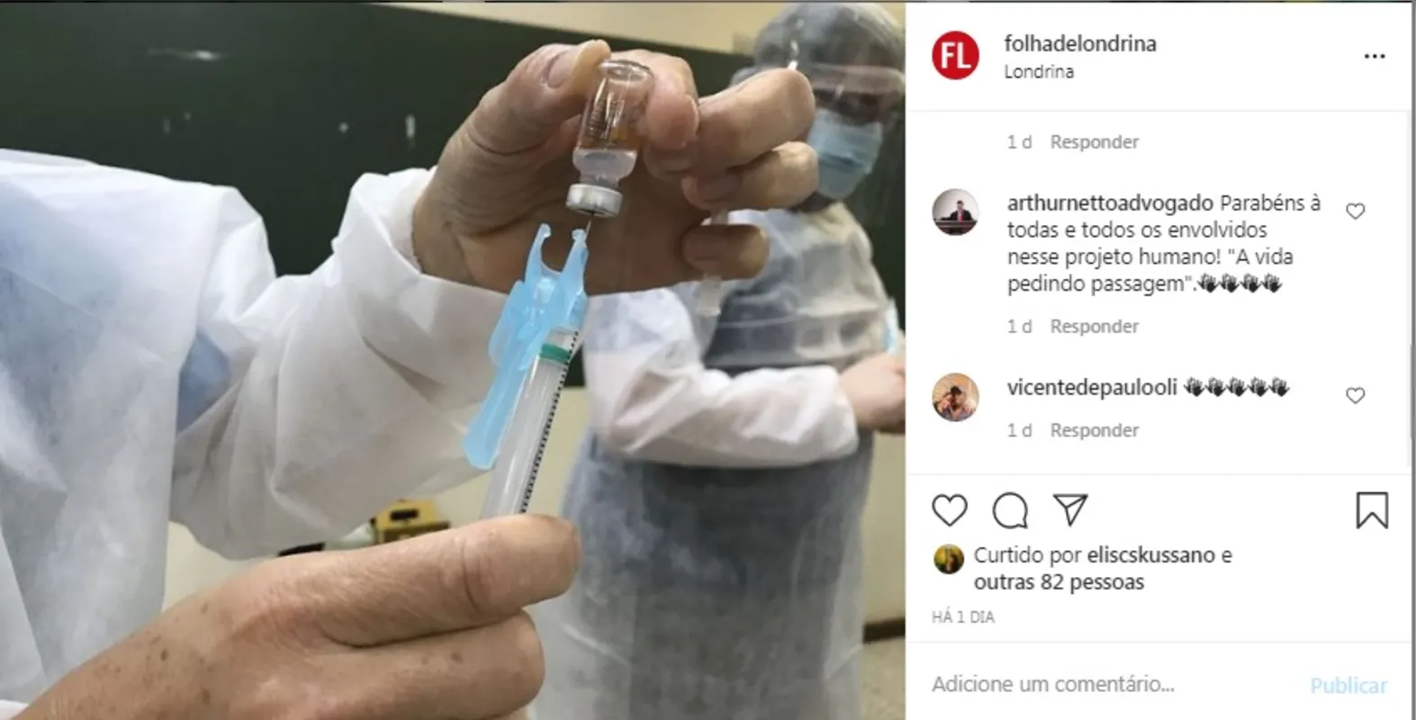 Imagem ilustrativa da imagem FOLHA NAS REDES - Vacinação