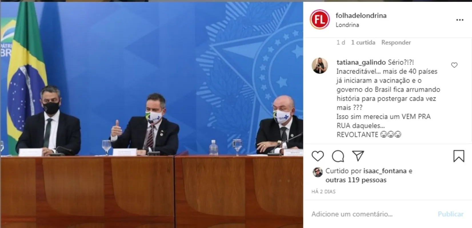 Imagem ilustrativa da imagem FOLHA NAS REDES| VACINAÇÃO