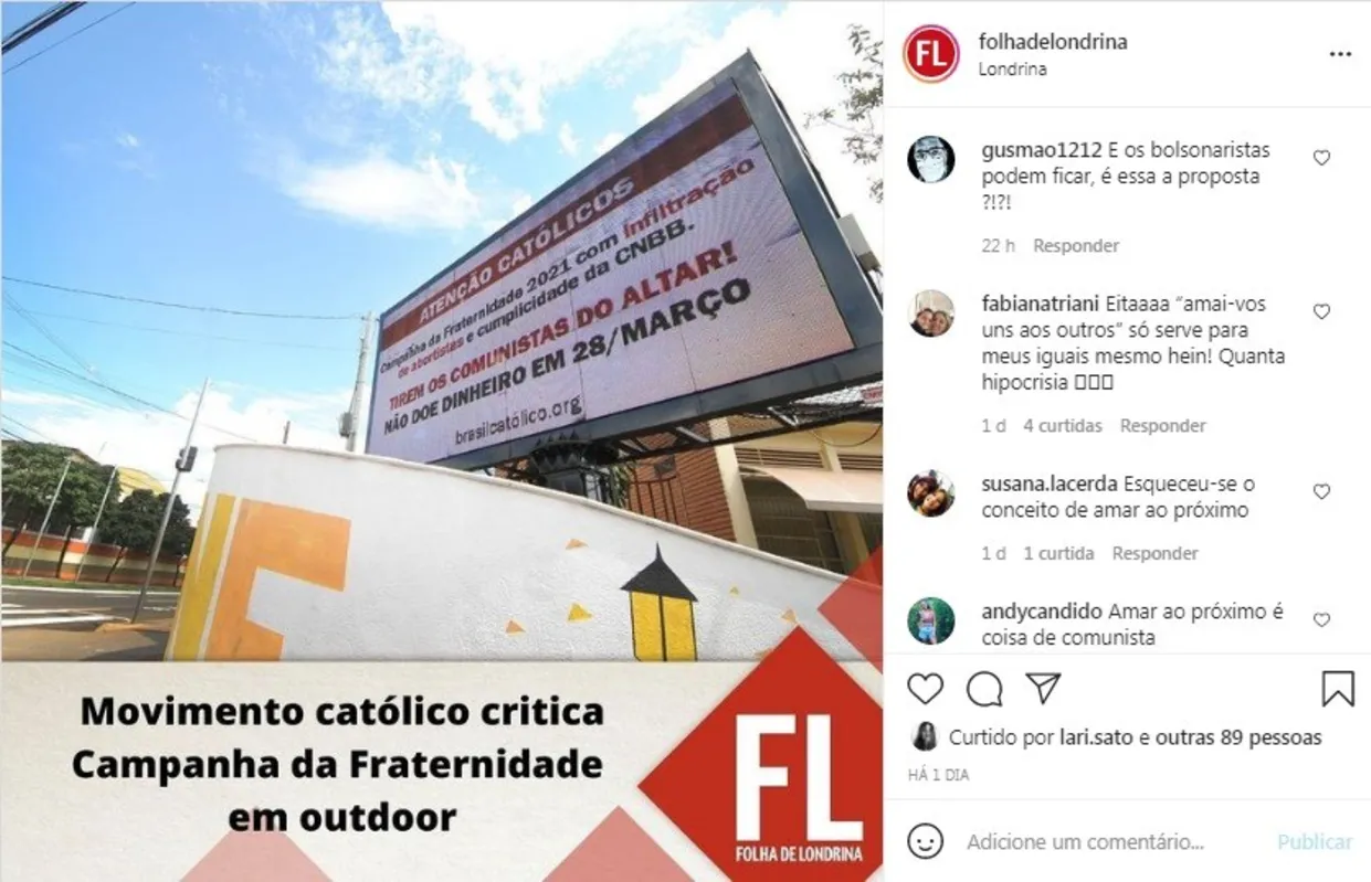 Imagem ilustrativa da imagem Folha nas Redes - Campanha da Fraternidade