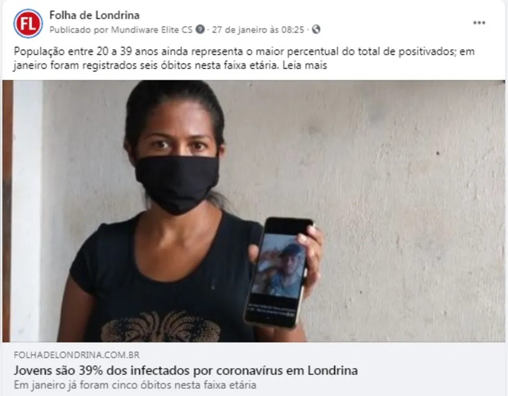Imagem ilustrativa da imagem Folha nas redes| Covid-19