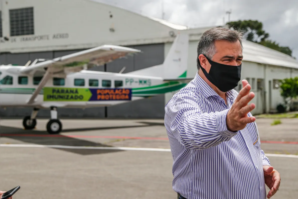 O Governo do Estado apresentou nesta sexta-feira (15), às 10h30, no Aeroporto do Bacacheri, a estrutura disponível para a distribuição da vacina contra a Covid-19.