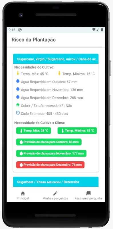 Aplicativo fornece previsão do tempo (chuva e temperatura) a longo prazo
