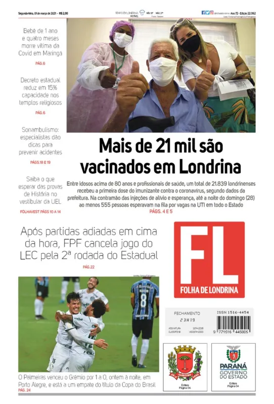 Imagem ilustrativa da imagem Capa 01/03/2021