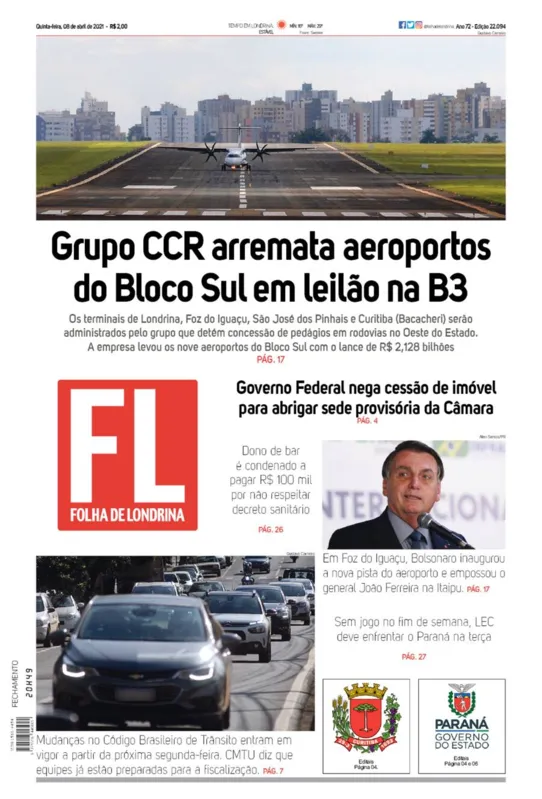 Imagem ilustrativa da imagem Capa 08/04/2021