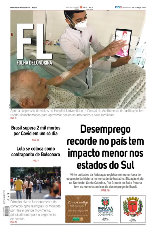 Imagem ilustrativa da imagem Capa 11/03/2021