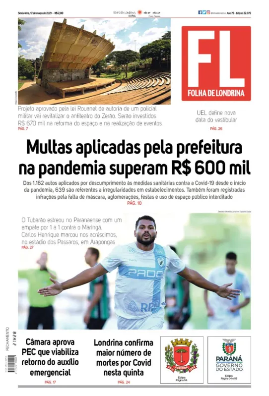 Imagem ilustrativa da imagem Capa 12/03/2021