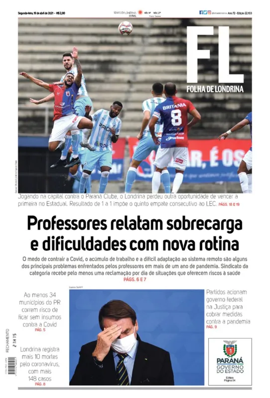 Imagem ilustrativa da imagem Capa 19/04/2021