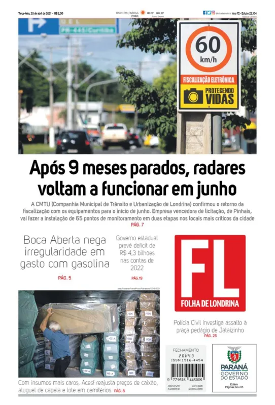 Imagem ilustrativa da imagem Capa 20/04/2021