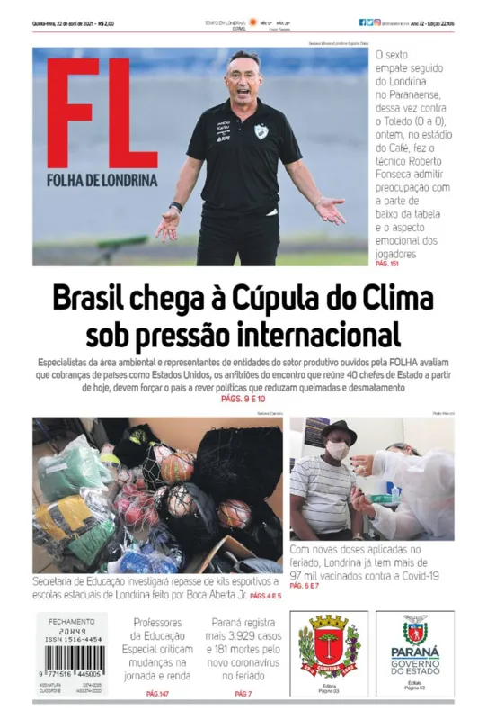 Imagem ilustrativa da imagem Capa 22/04/2021