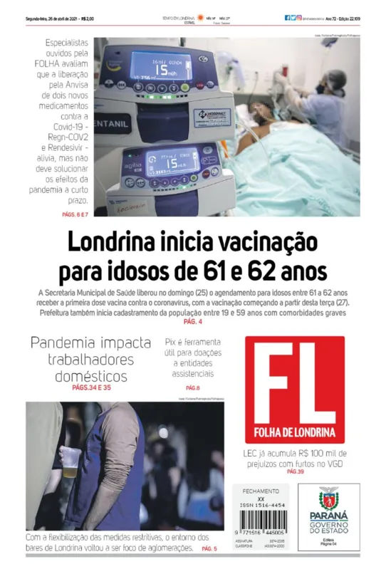 Imagem ilustrativa da imagem Capa 26/04/2021