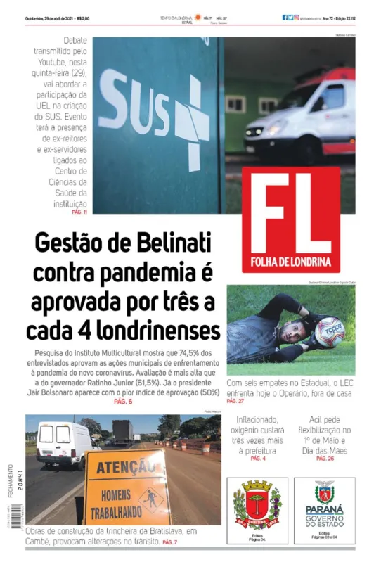 Imagem ilustrativa da imagem Capa 29/04/2021