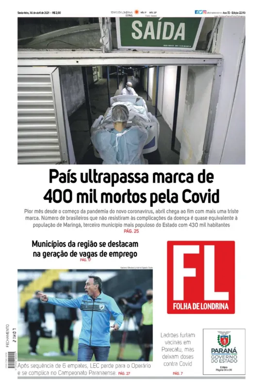 Imagem ilustrativa da imagem Capa 30/04/2021