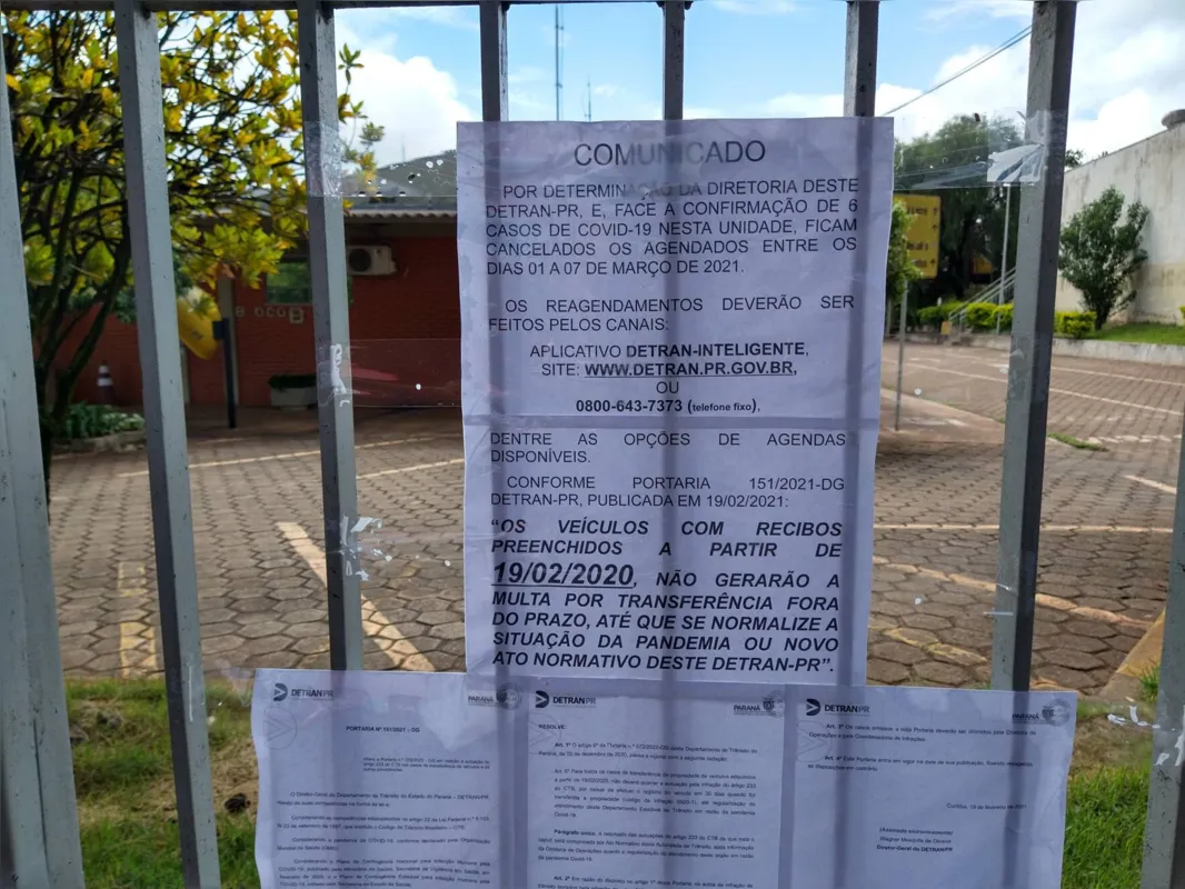 Imagem ilustrativa da imagem Ciretran mantém atendimentos suspensos após novos casos de Covid-19
