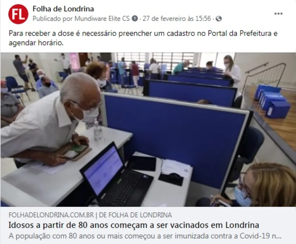 Imagem ilustrativa da imagem FOLHA NAS REDES - Agradecimento