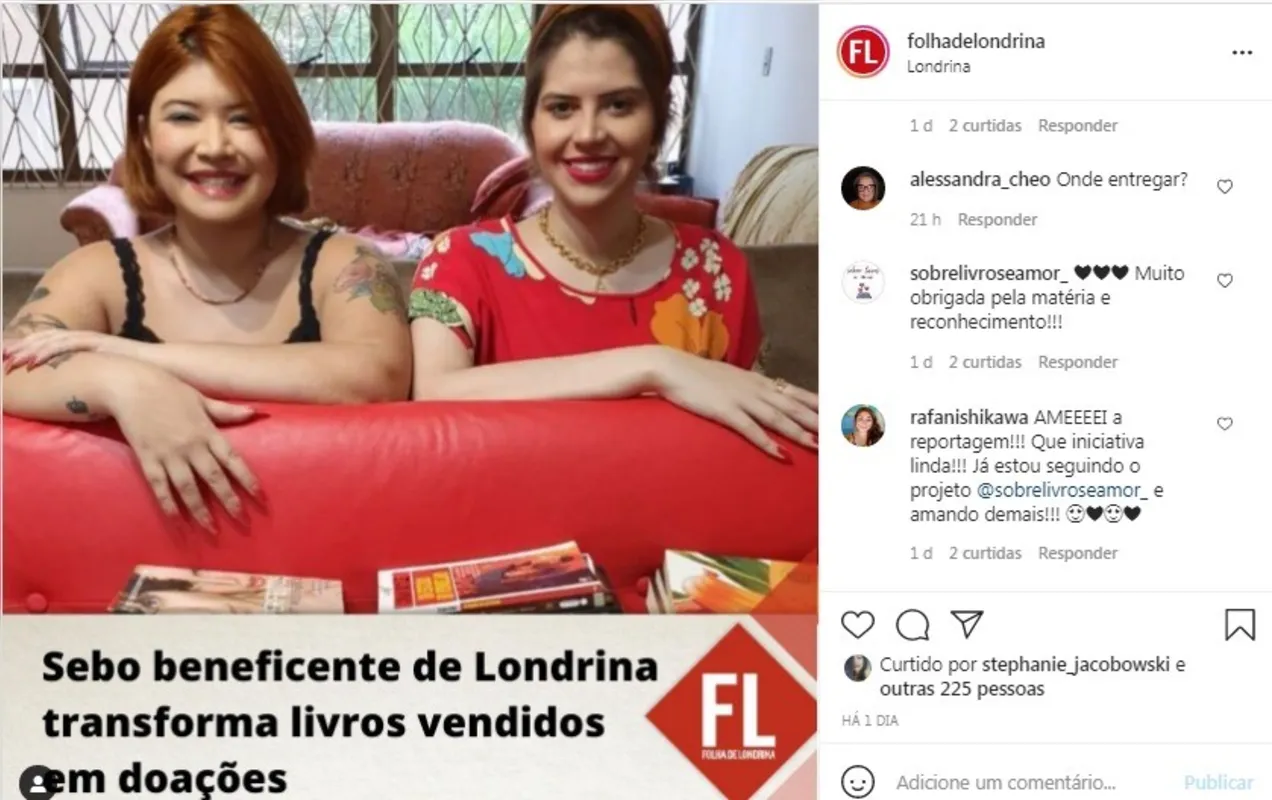 Imagem ilustrativa da imagem FOLHA NAS REDES - Livros e amor
