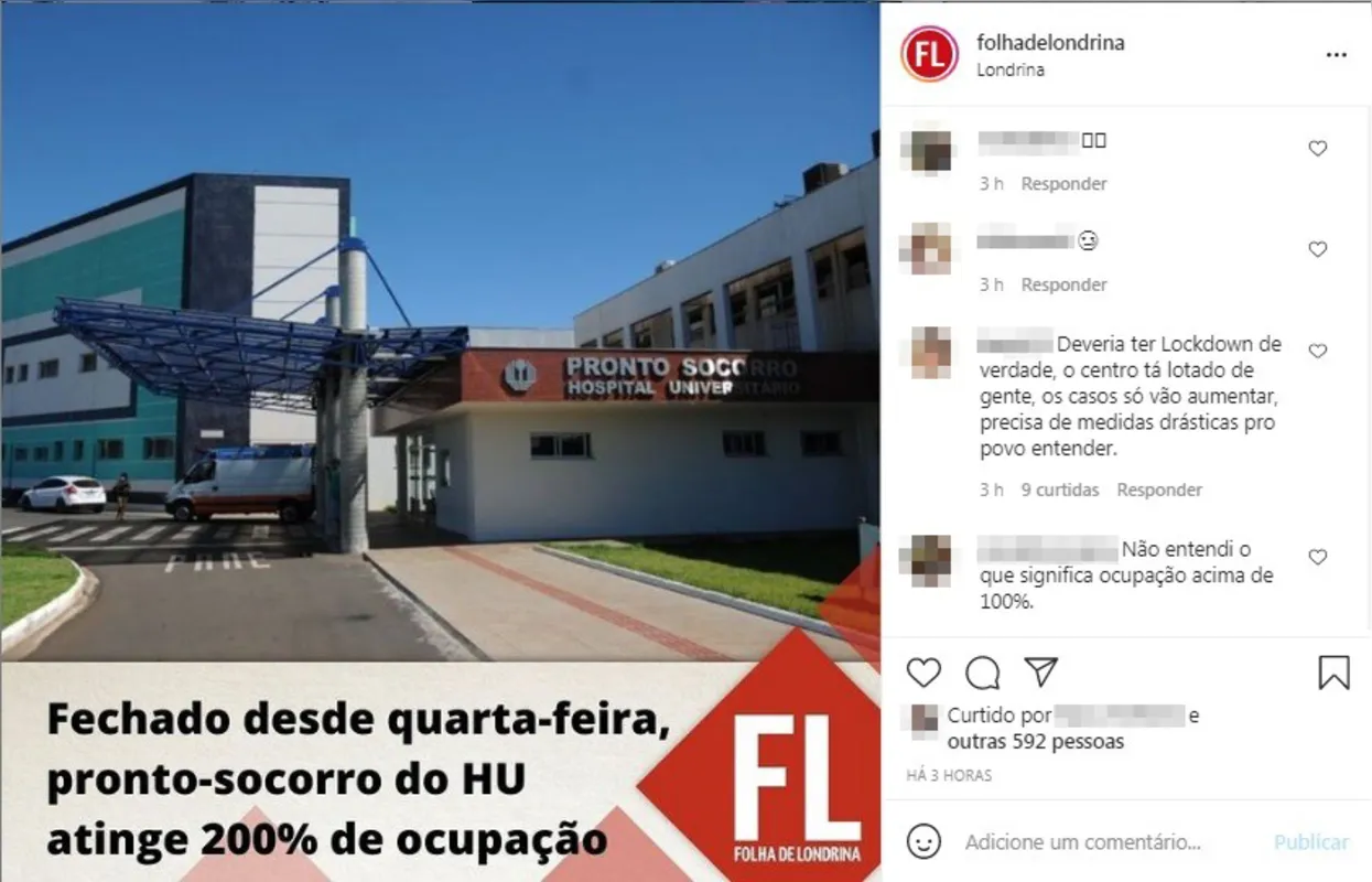 Imagem ilustrativa da imagem FOLHA NAS REDES - Lockdown