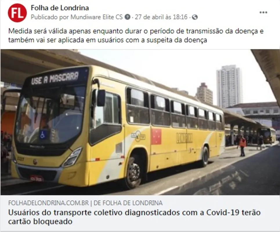 Imagem ilustrativa da imagem FOLHA NAS REDES - Transporte público