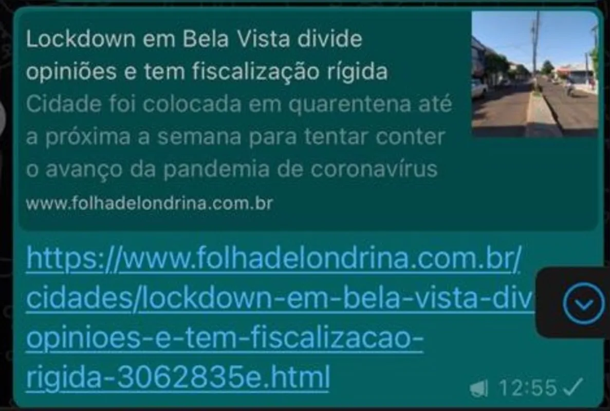 Imagem ilustrativa da imagem Folha nas redes | Lockdown em Bela Vista - para edição de quinta (18/03/2021)