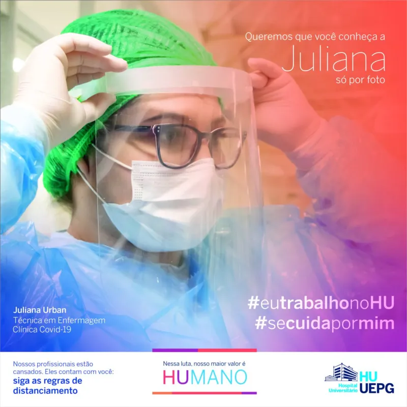 Juliana Urban, técnica em enfermagem