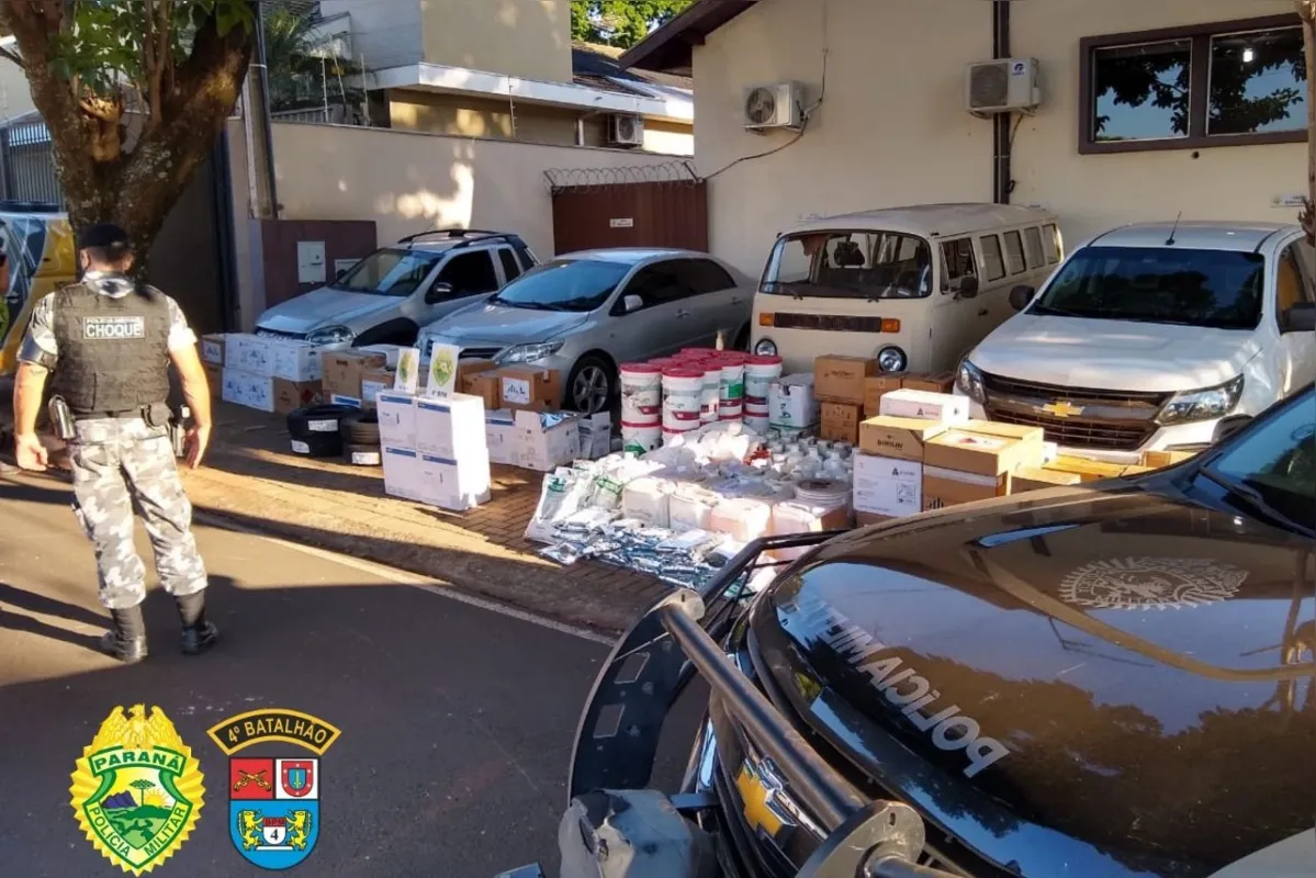 PM recuperou cargas de agrotóxico  roubadas pela quadrilha