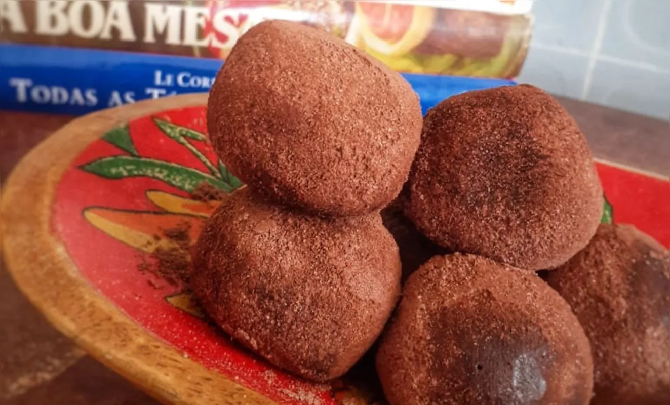 Trufas de chocolate , segundo a receita do chef Francisco Amin