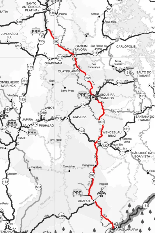 Imagem ilustrativa da imagem Quatro participantes se habilitam para obra em rodovia do Norte Pioneiro