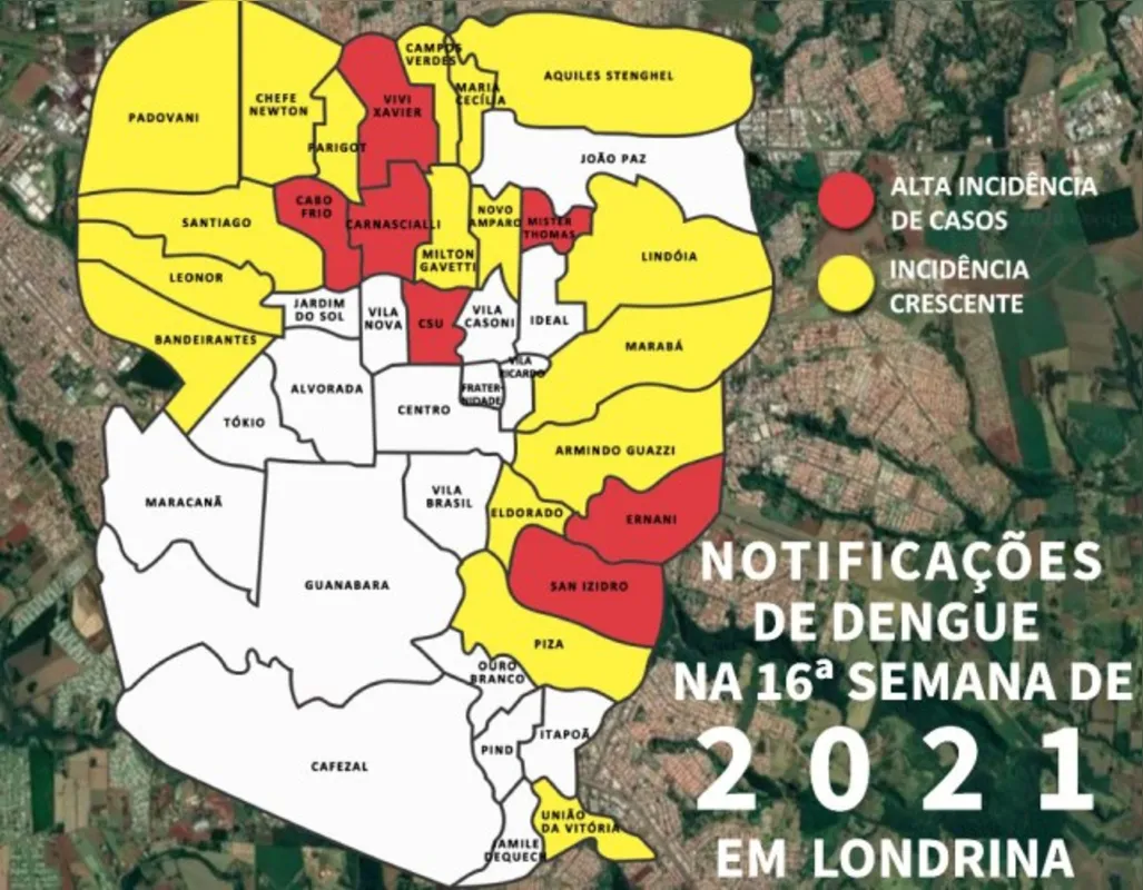 Imagem ilustrativa da imagem Saúde confirma  2.082 casos de dengue em Londrina