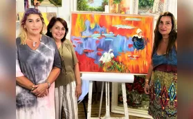 No ateliê de Artes Plásticas