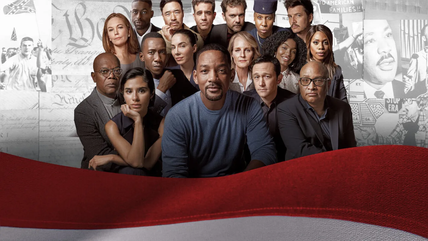 O carisma de Will Smith, à frente de um time com nomes como Samuel L. Jackson, Mahershala Ali, Diane Lane, Joseph Gordon-Levitt, Bobby Canavalle, Larry Wilmore, Aja Naomi Kin, Graham Greene e outros, além de um elenco paralelo de “schollars”, trabalham de forma marcadamente didática em cima do significado histórico da emenda e justificam plenamente porque vale a pena falar sobre ela por seis horas, especialmente nesses tempos de pandemias reais e metafóricas