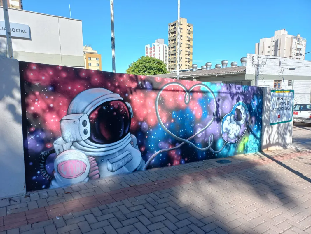 Muros da nova sede receberam ação de grafitagem