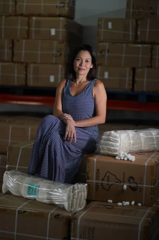 Renata Amaro, presidente da Abraseda, diz que a sericicultura finalmente passou a ser atrativa no campo