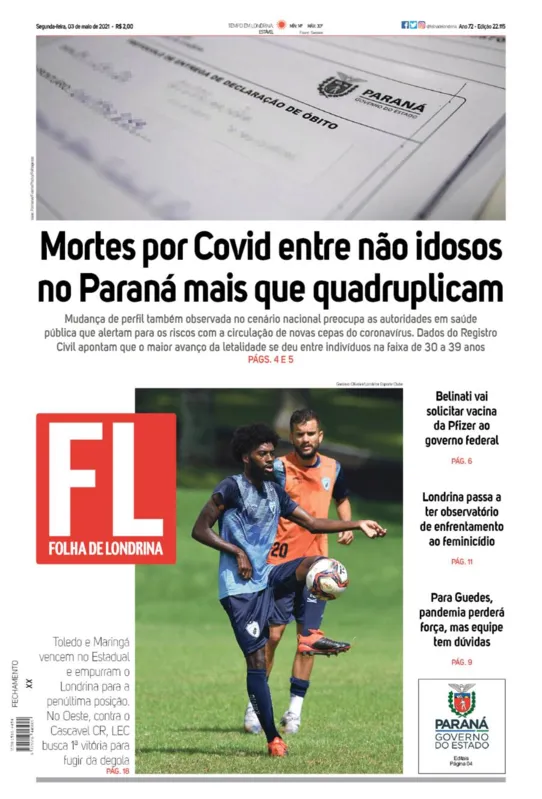 Imagem ilustrativa da imagem Capa 03/05/2021